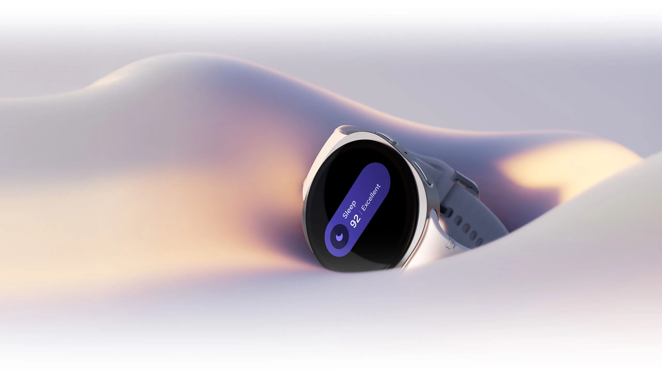 Samsung Galaxy Watch 8 em uma mesa de madeira com smartphone