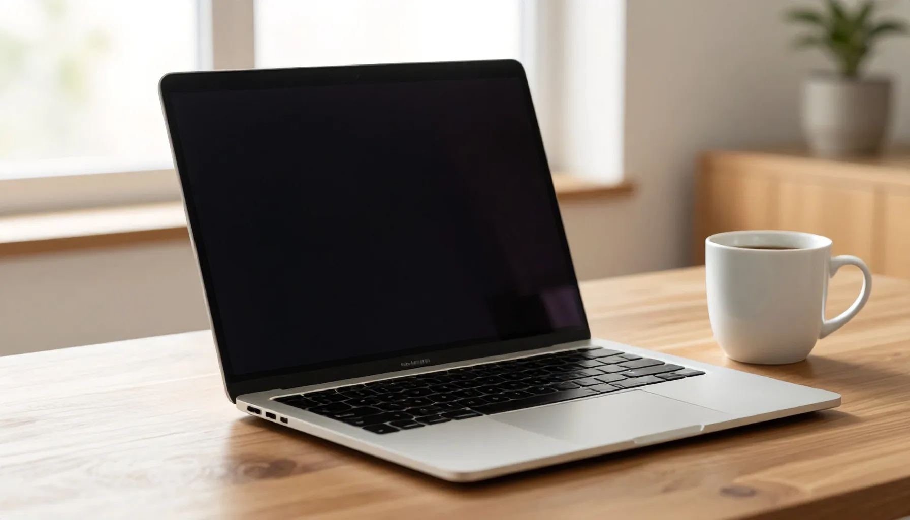 MacBook Air notebook em uso sobre uma mesa